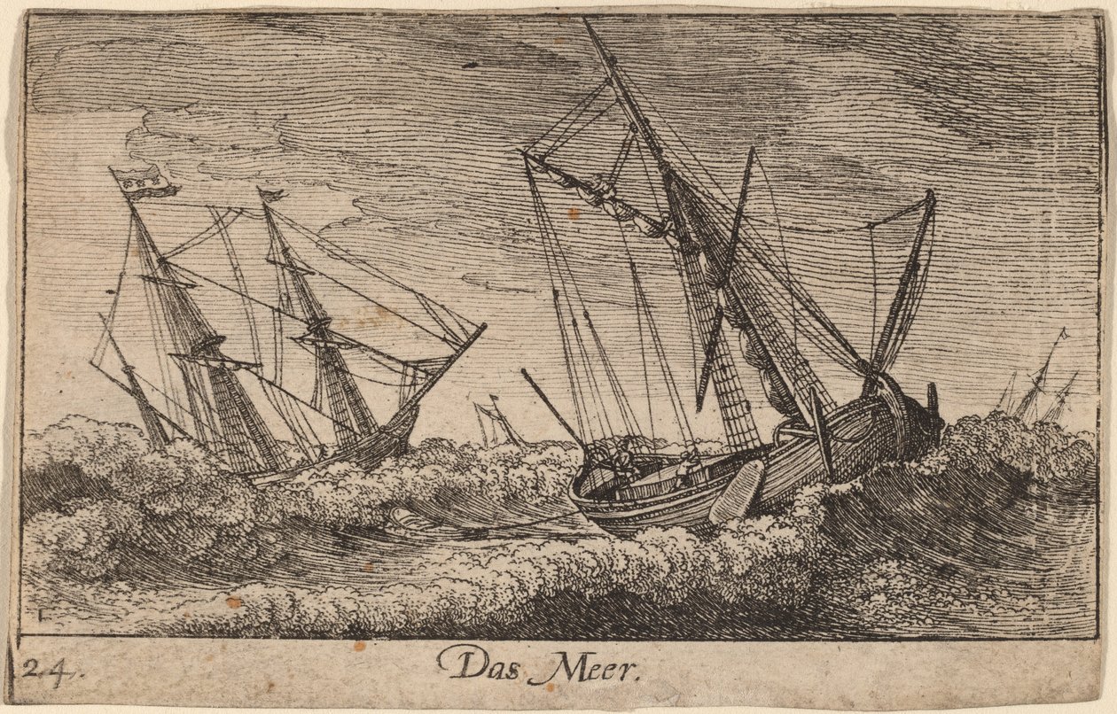 Havscene af Wenceslaus Hollar