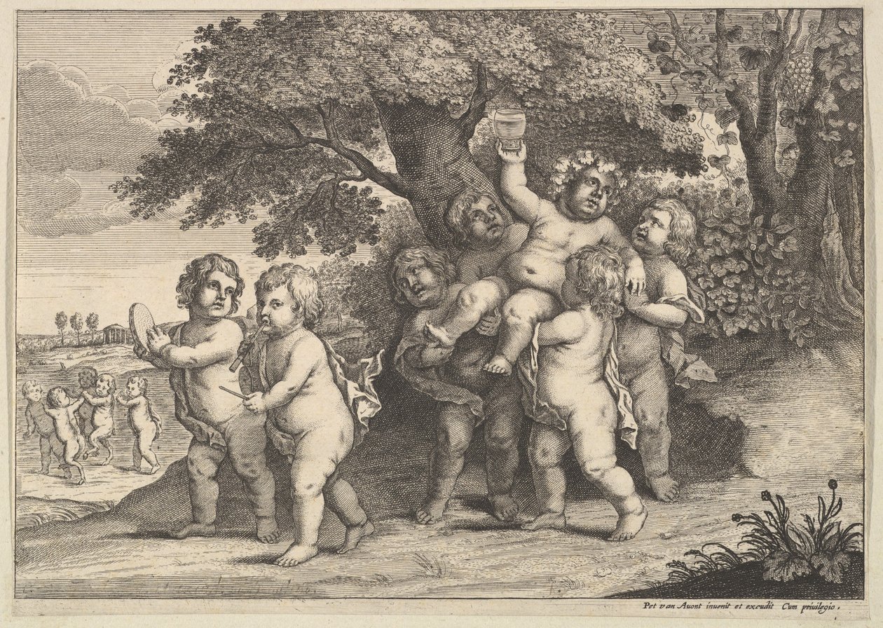Syv drenge, 1625-77. af Wenceslaus Hollar