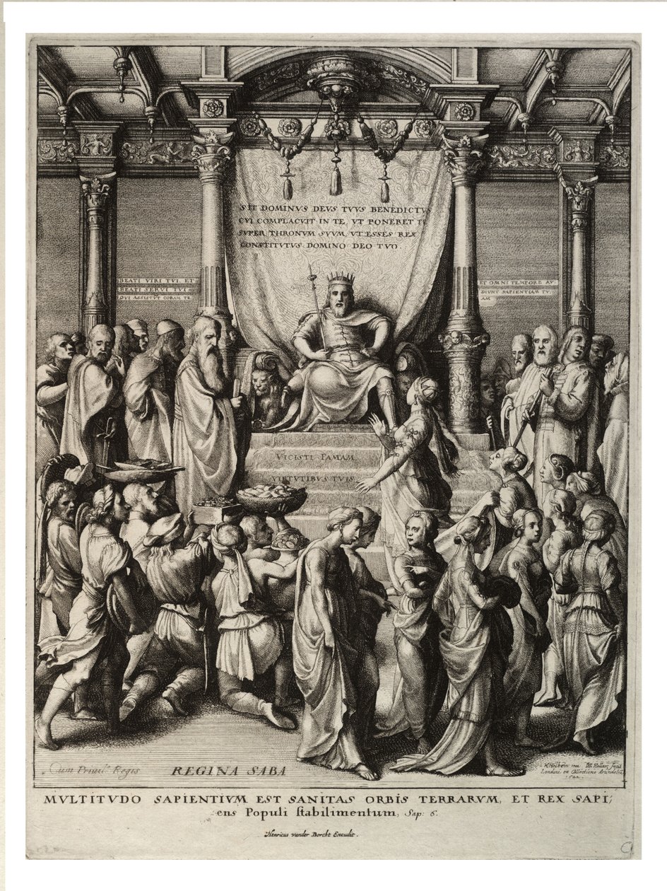 Salomon og dronningen af Saba. Tilstand 3 af Wenceslaus Hollar