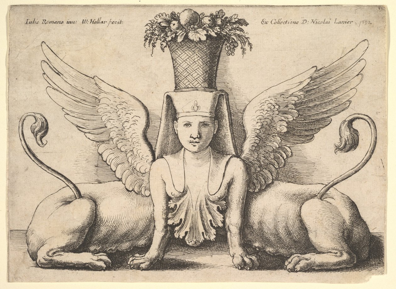 Sfinks med to legemer, 1652. af Wenceslaus Hollar