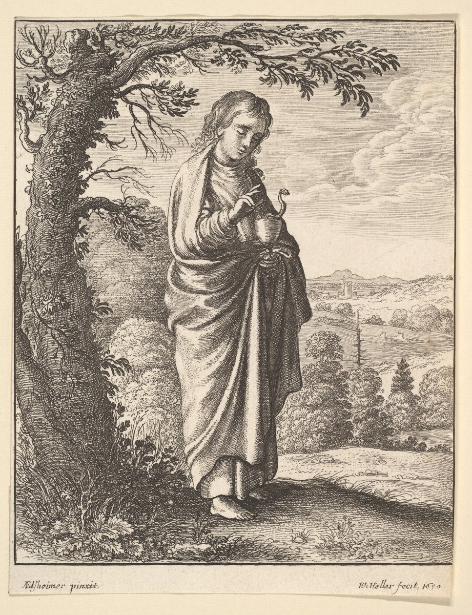 Johannes Evangelisten, 1650. af Wenceslaus Hollar