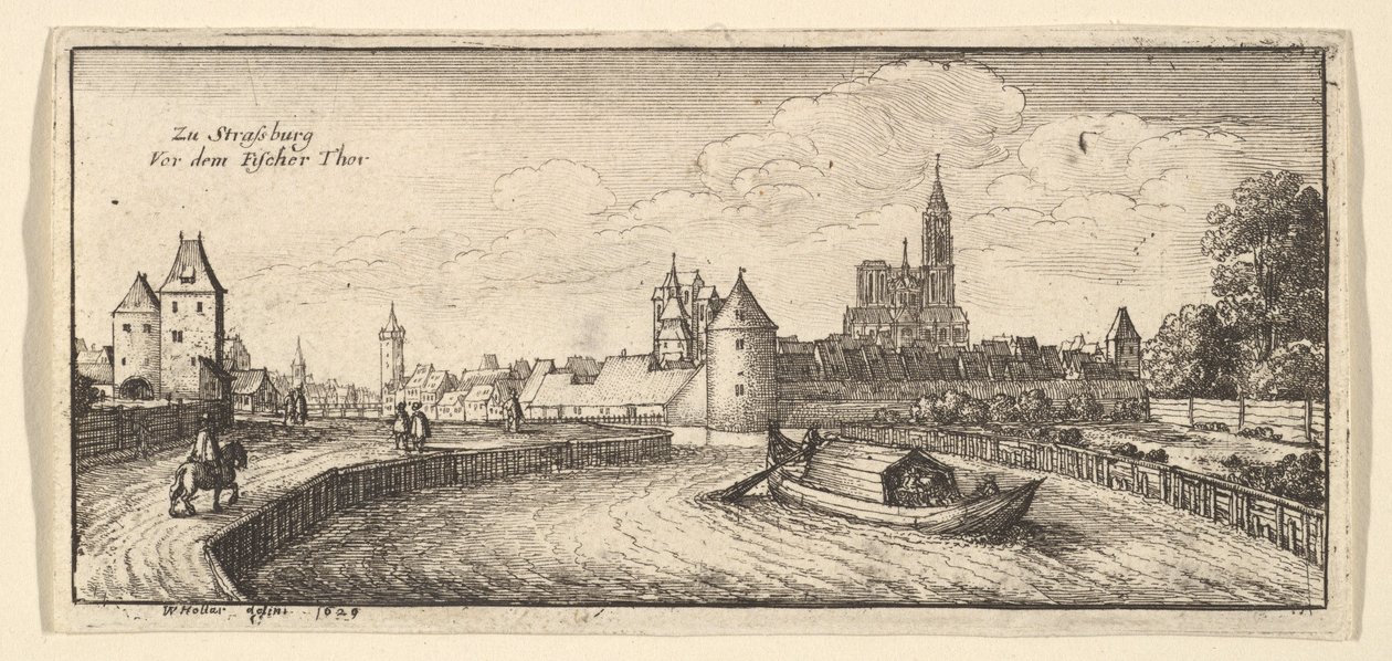Strasbourg, fra "Tyske udsigter" af Wenceslaus Hollar