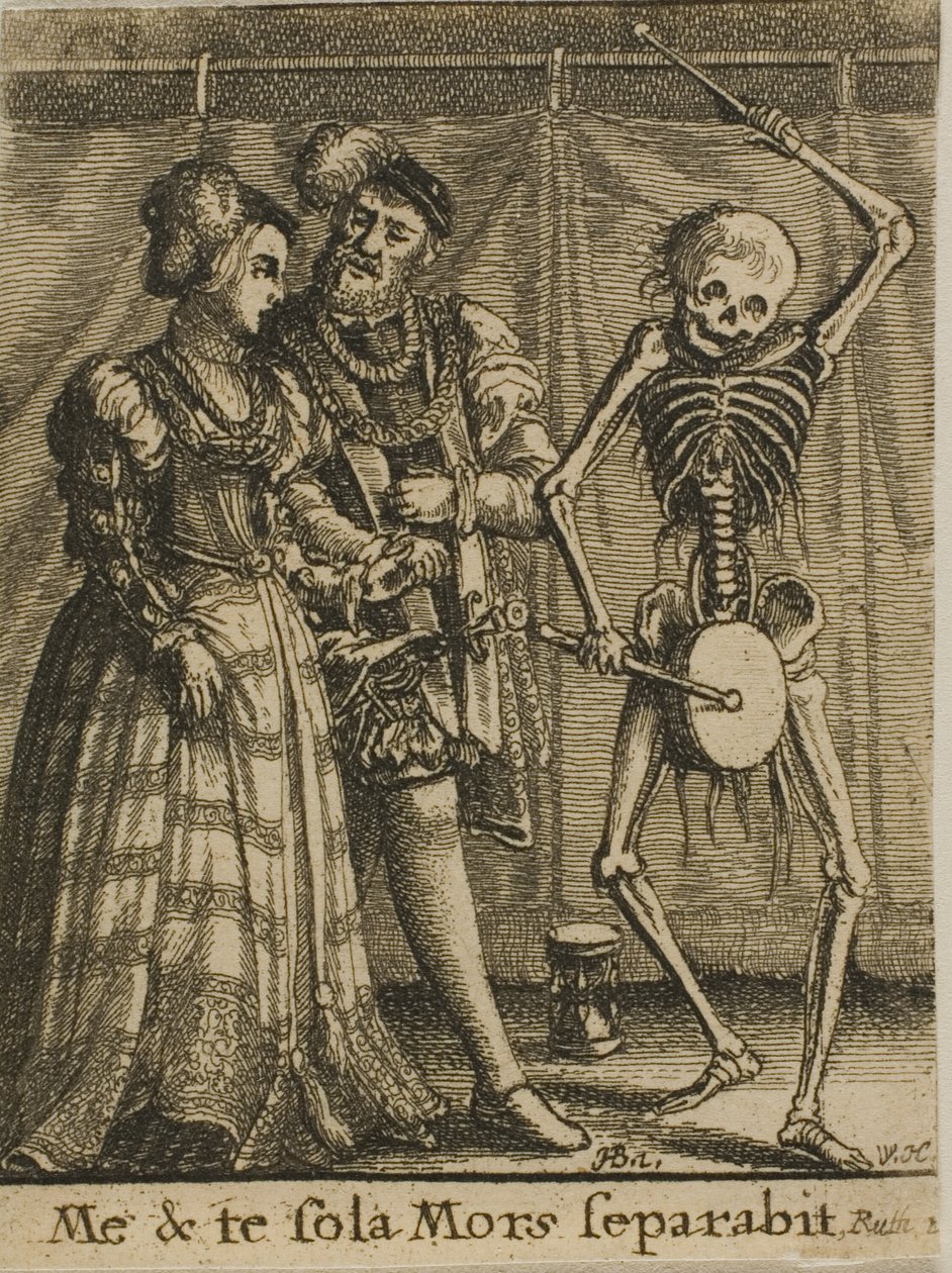 Brudeparret og Døden af Wenceslaus Hollar