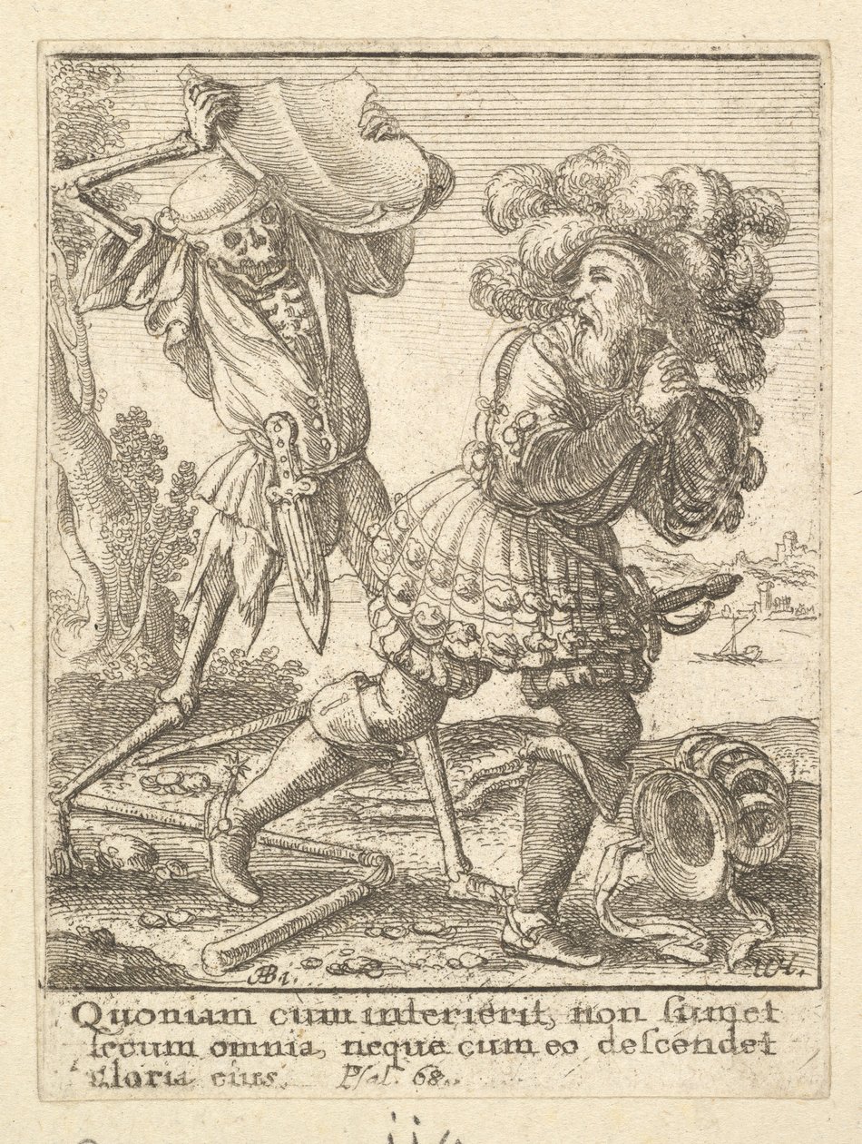 Greven fra Dødedansen, 1651. af Wenceslaus Hollar