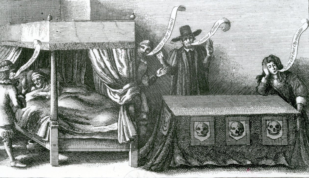 Kong James den Førstes død, 1625 af Wenceslaus Hollar