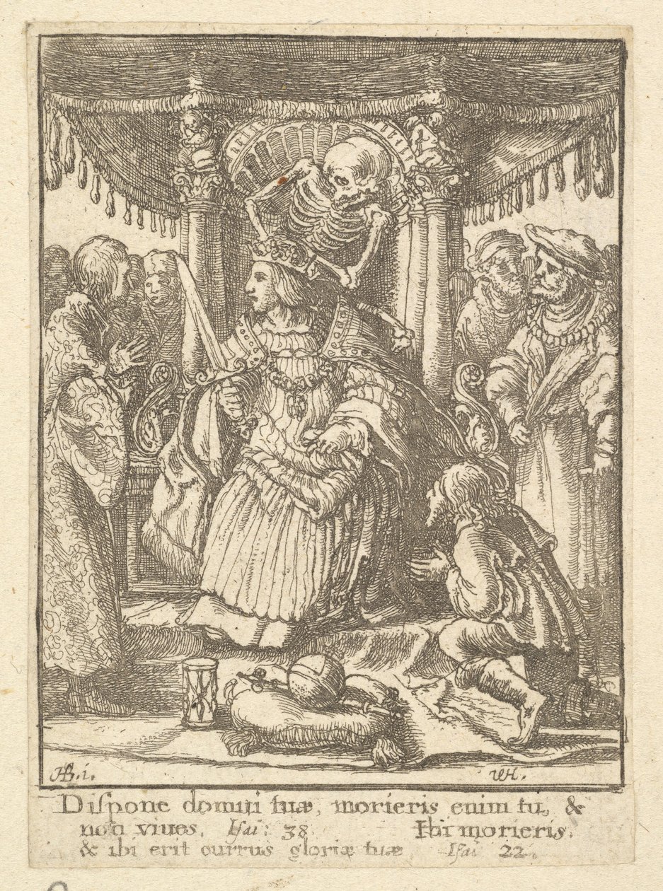 Kejseren, fra Dødedansen, 1651. af Wenceslaus Hollar