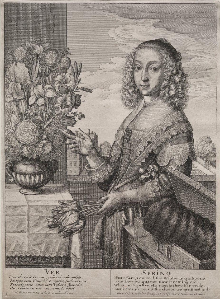 De fire årstider: forår, 1641. af Wenceslaus Hollar