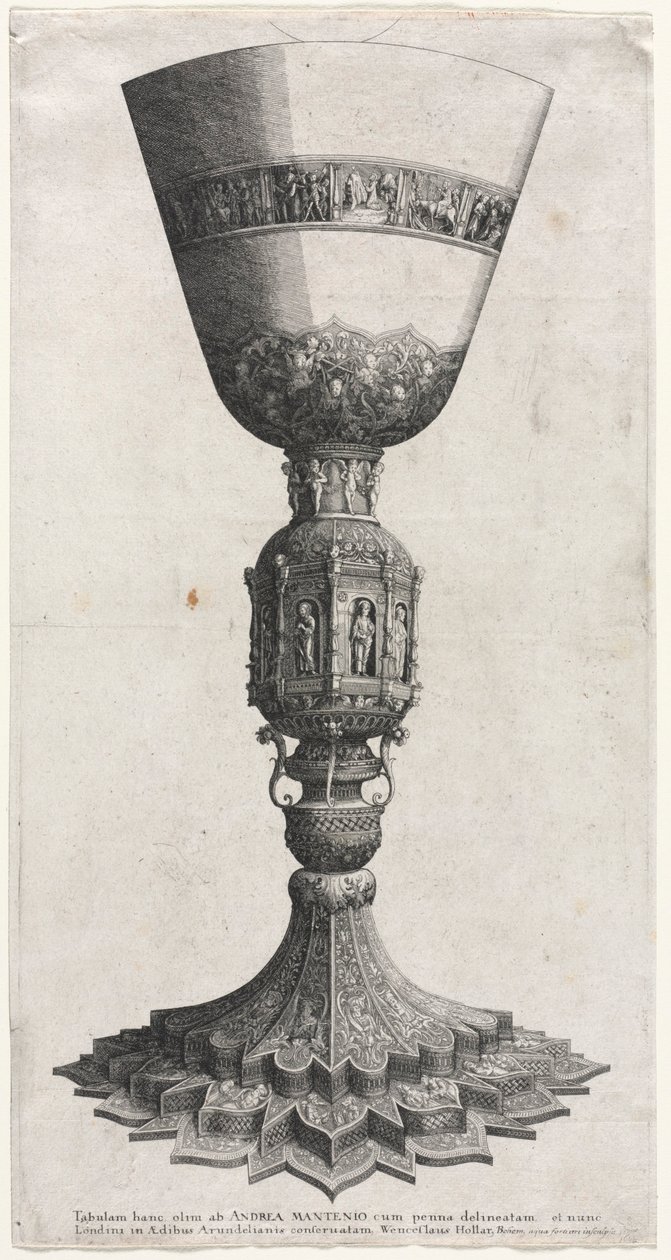 Den store kalk udsmykket med figurer af Wenceslaus Hollar