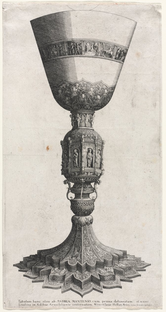 Den store kalk prydet med figurer, 1640. af Wenceslaus Hollar