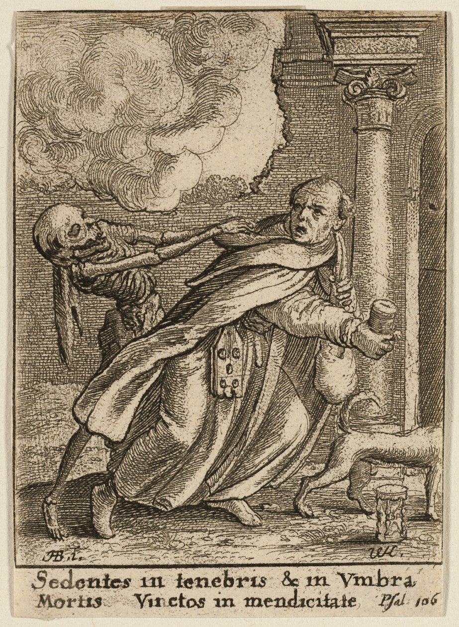 Munken og Døden af Wenceslaus Hollar