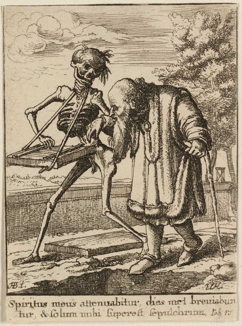 Den gamle mand og døden af Wenceslaus Hollar
