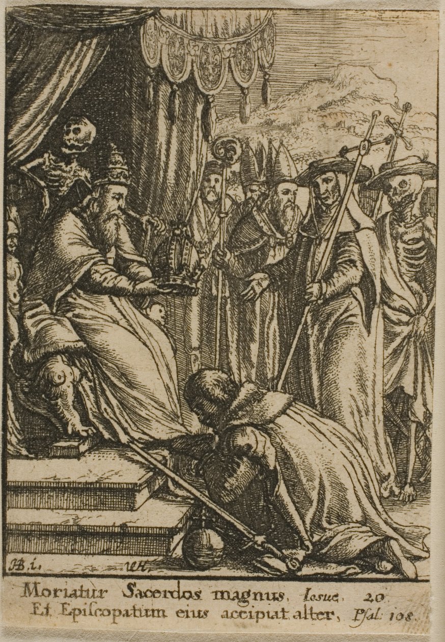 Paven og Døden af Wenceslaus Hollar