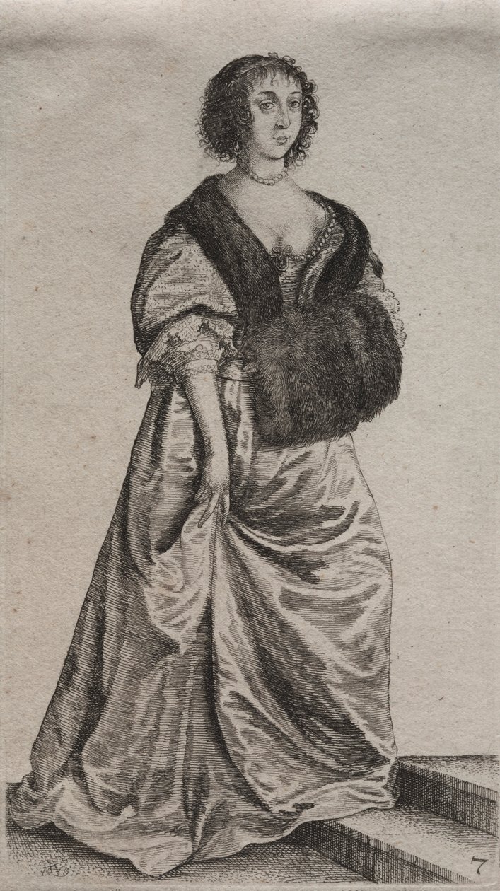 Engelske kvinders adskillige vaner, fra adelen til landskvinder, 1639. af Wenceslaus Hollar