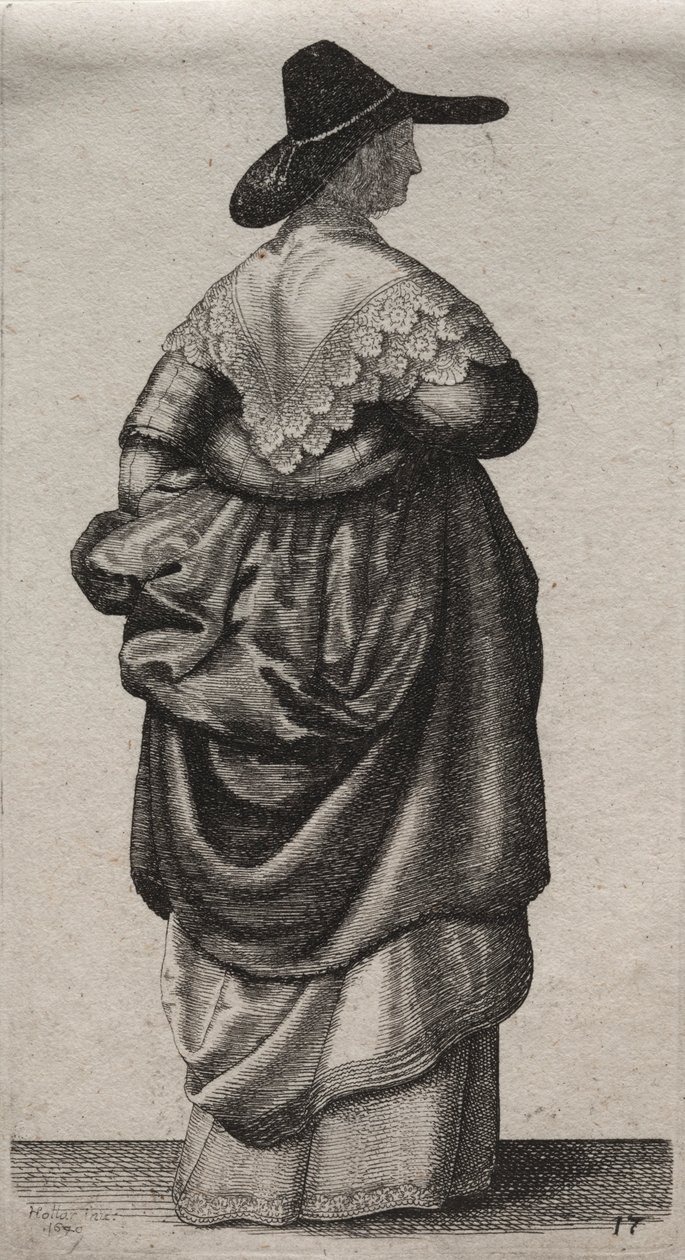 Engelske kvinders adskillige vaner, fra adelen til landskvinder..., 1640. af Wenceslaus Hollar