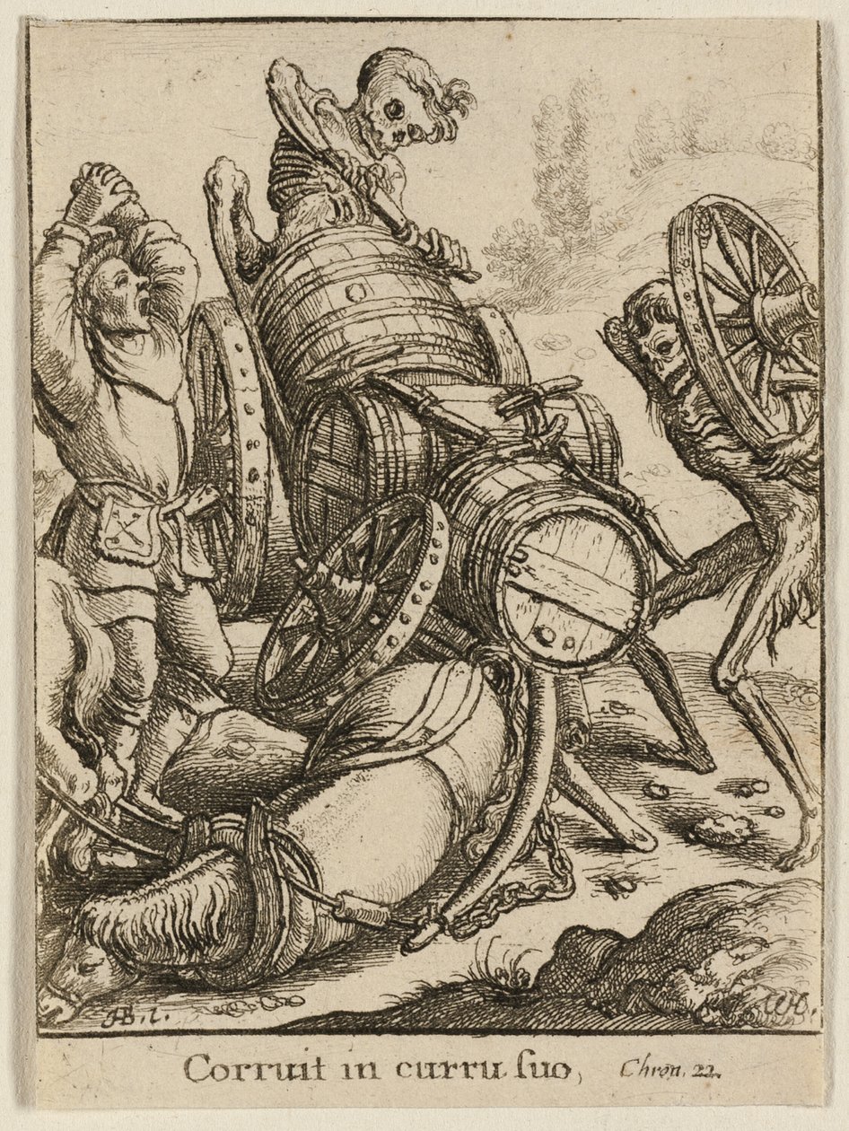 Vognmanden og Døden af Wenceslaus Hollar