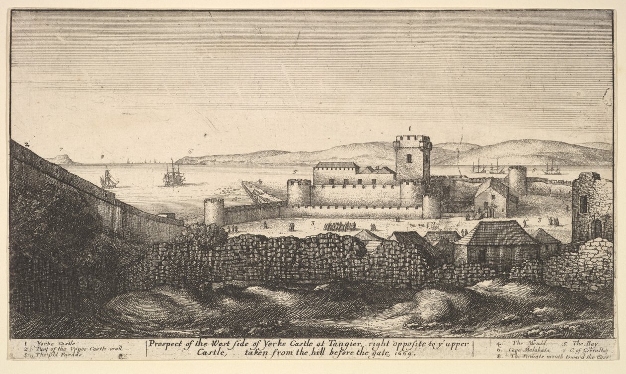 The West Side of Yorke Castle, 1669. af Wenceslaus Hollar