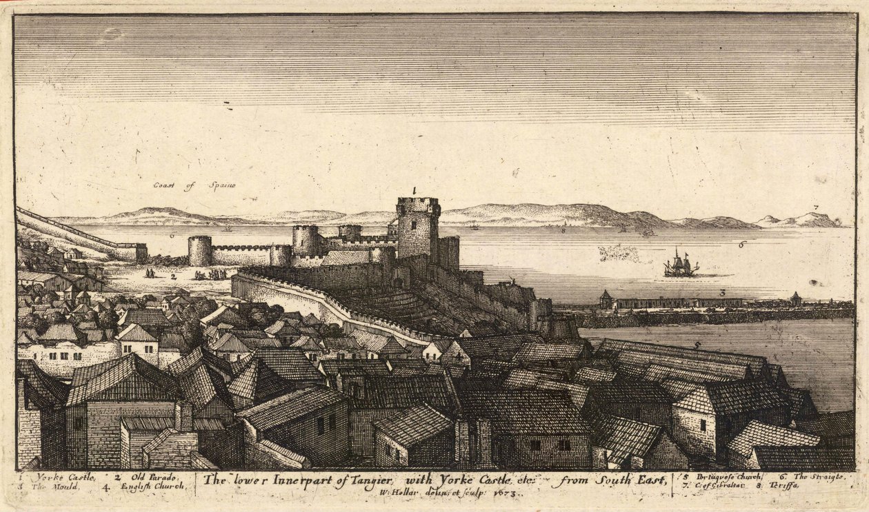 Den nederste indre del af Tanger af Wenceslaus Hollar