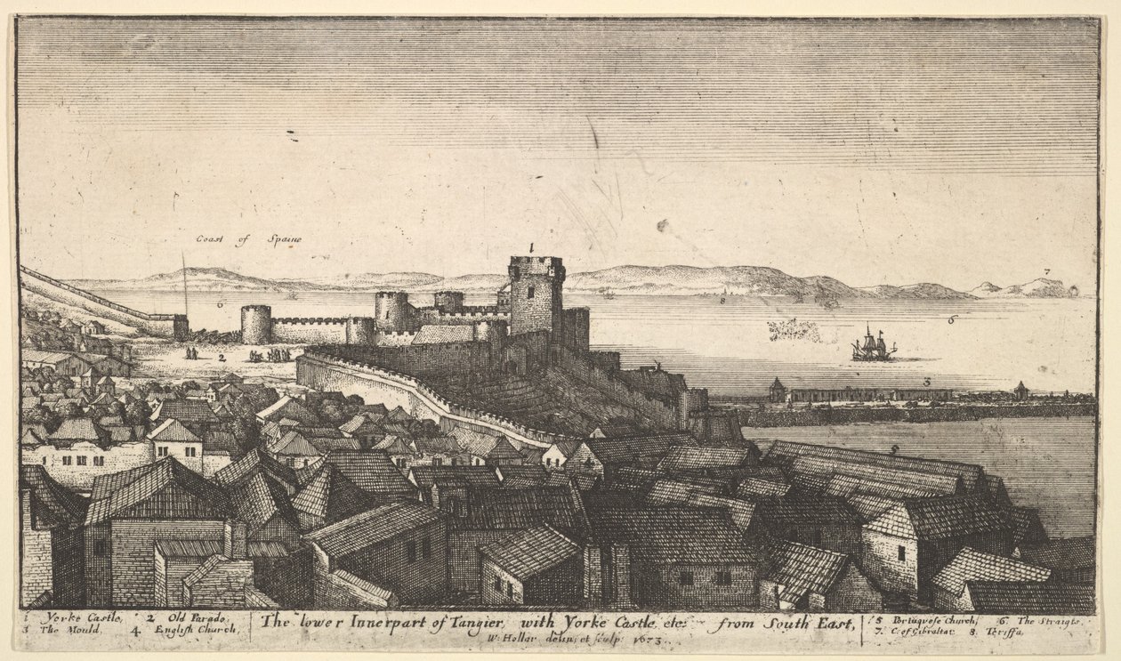 Den nederste indre del af Tanger, 1673. af Wenceslaus Hollar