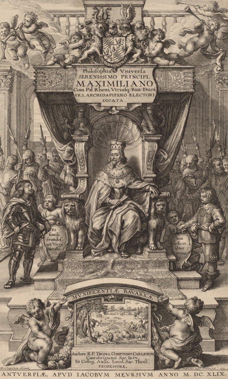 Titelblad til Philosophia Universia, 1649. af Wenceslaus Hollar
