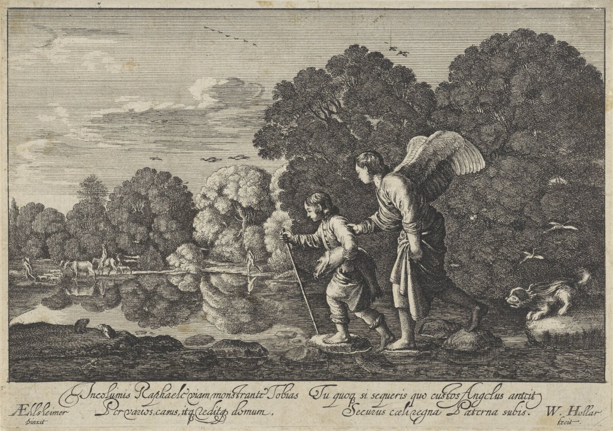 Tobias i Angel af Wenceslaus Hollar