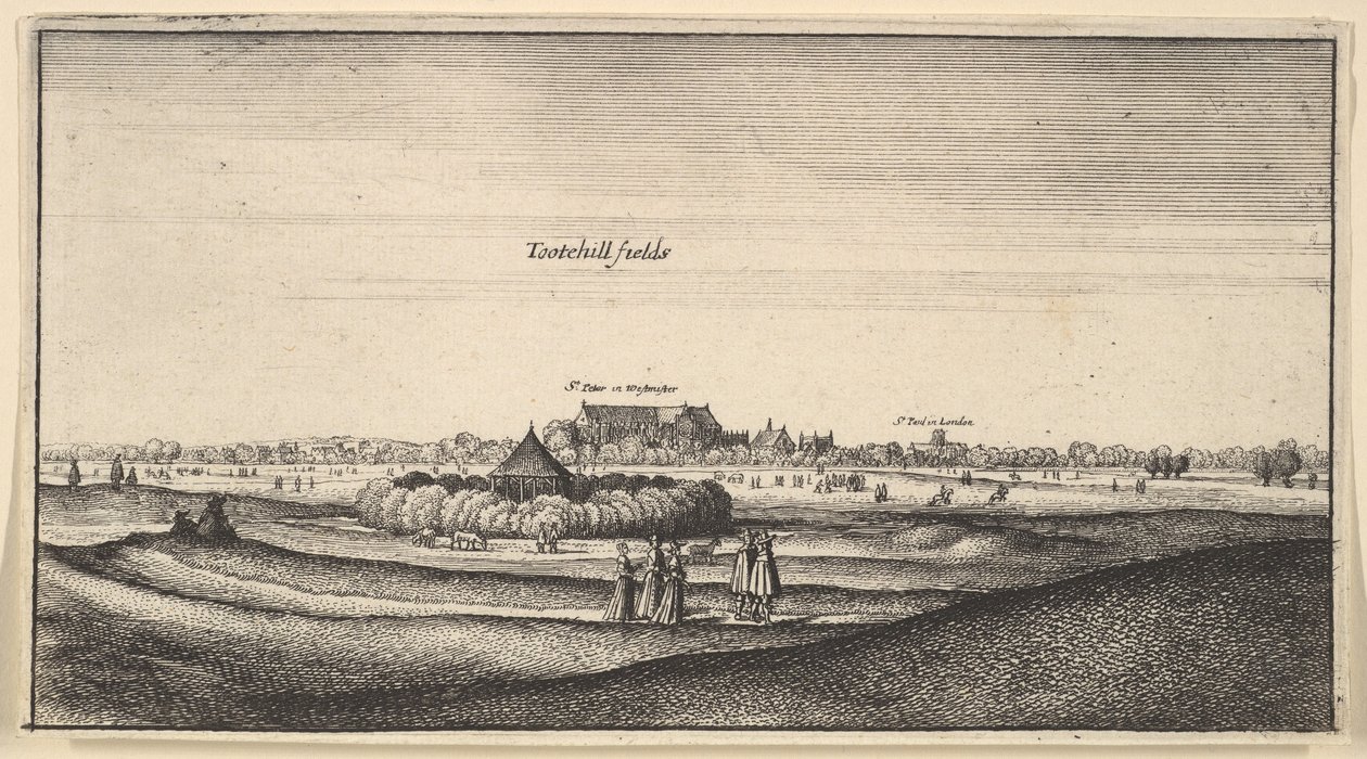 Tootehill fields... Prospekt, 1625-77 af Wenceslaus Hollar