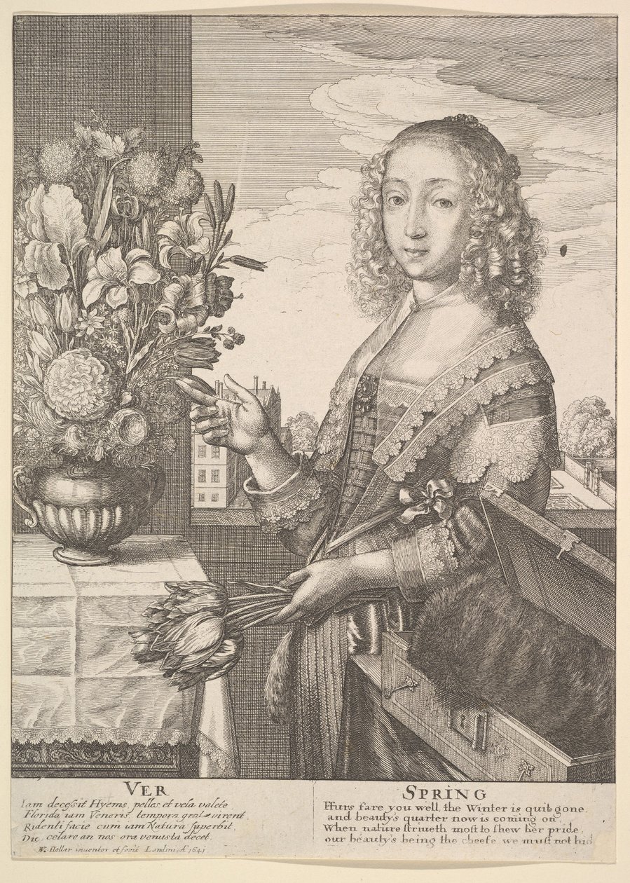 Ver - Forår Tre-kvart-længde sæsoner, 1641. af Wenceslaus Hollar