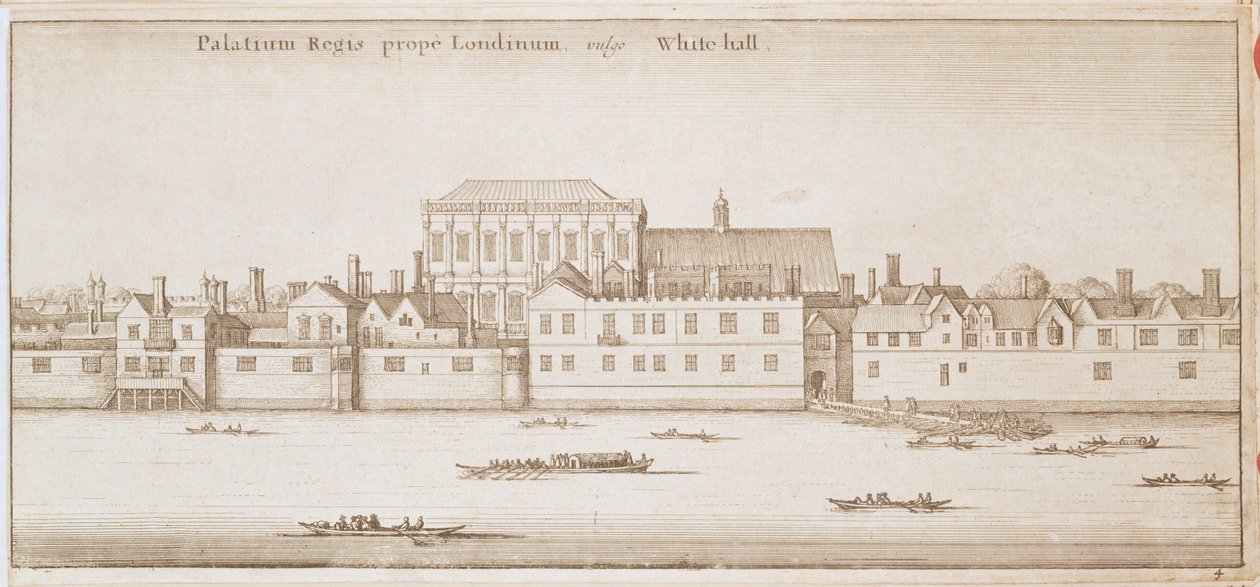Udsigt over Whitehall, 1645 af Wenceslaus Hollar