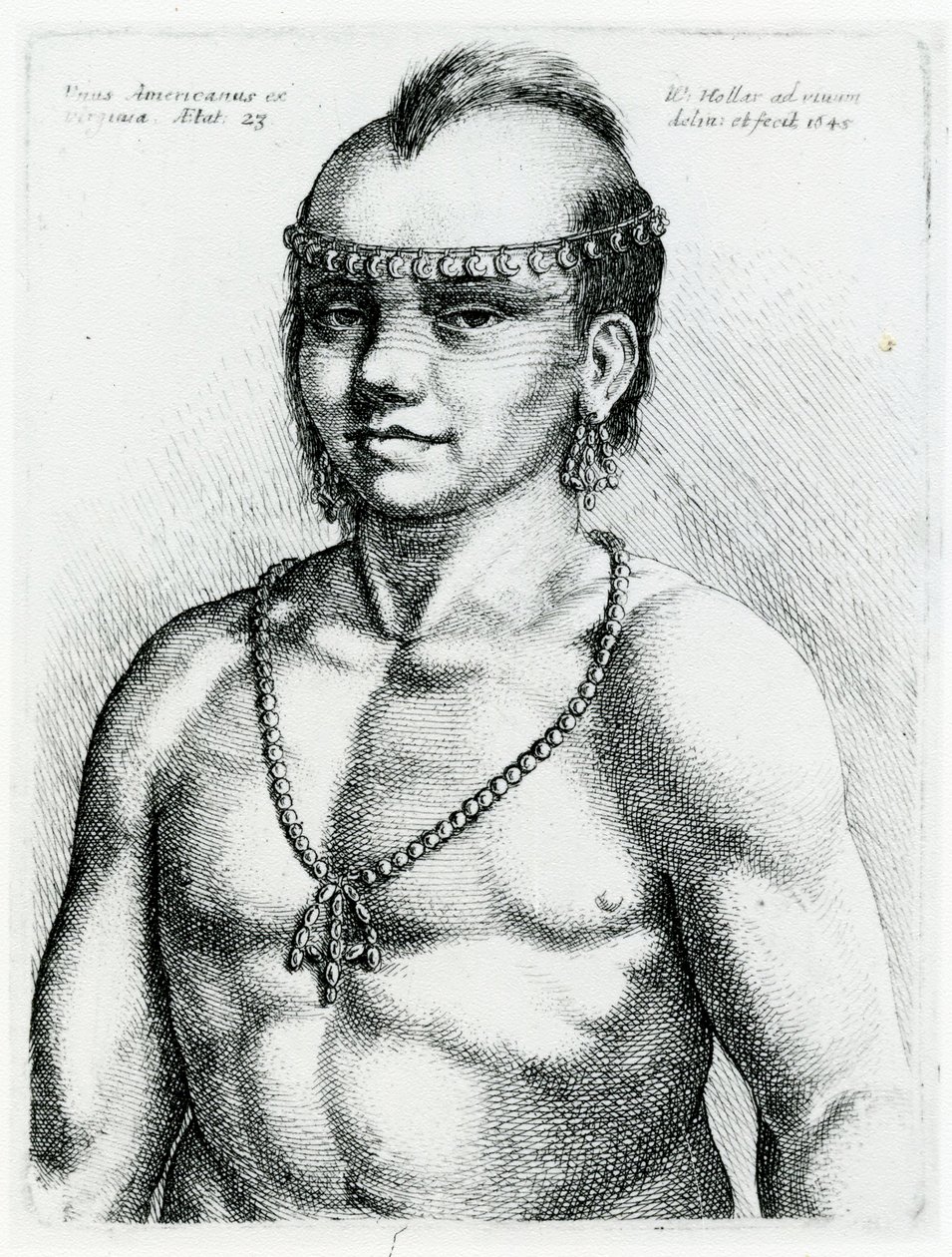 Virginian-indianer, 1645 af Wenceslaus Hollar