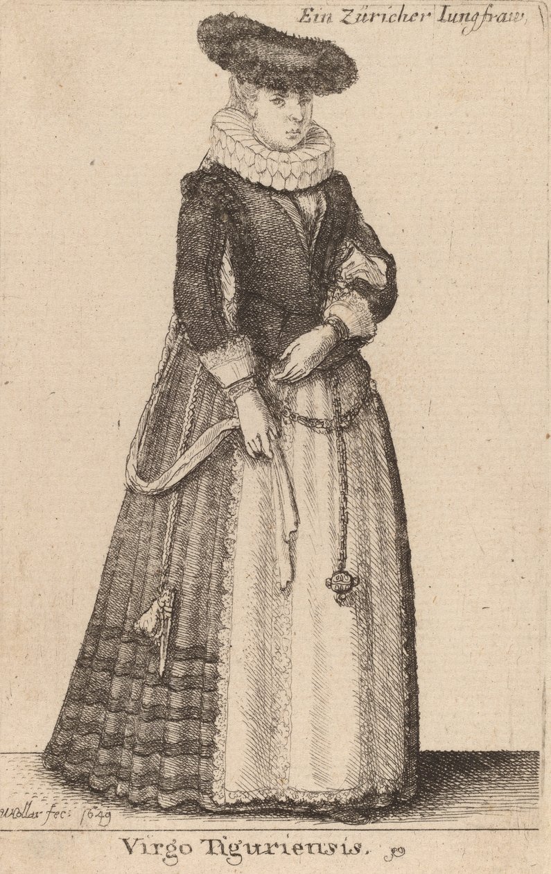 Jomfru Tiguriensis, 1649. af Wenceslaus Hollar