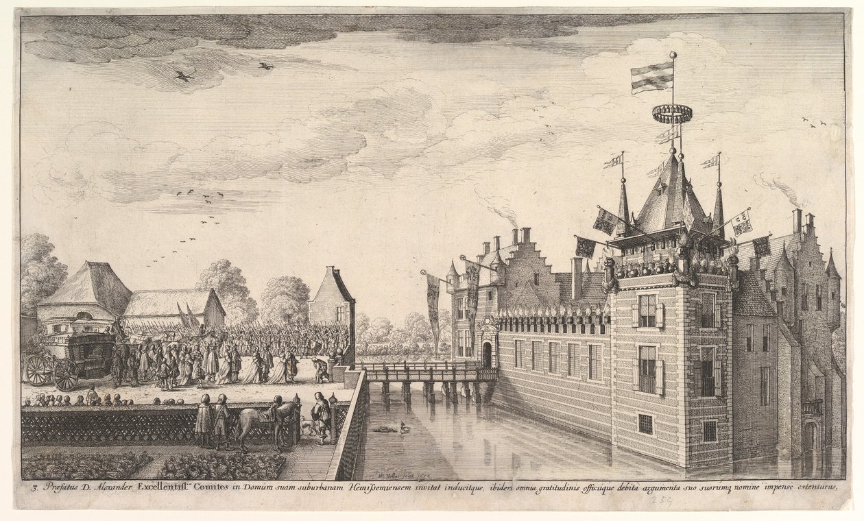 Besøg hos A. Roelants, 1650. af Wenceslaus Hollar