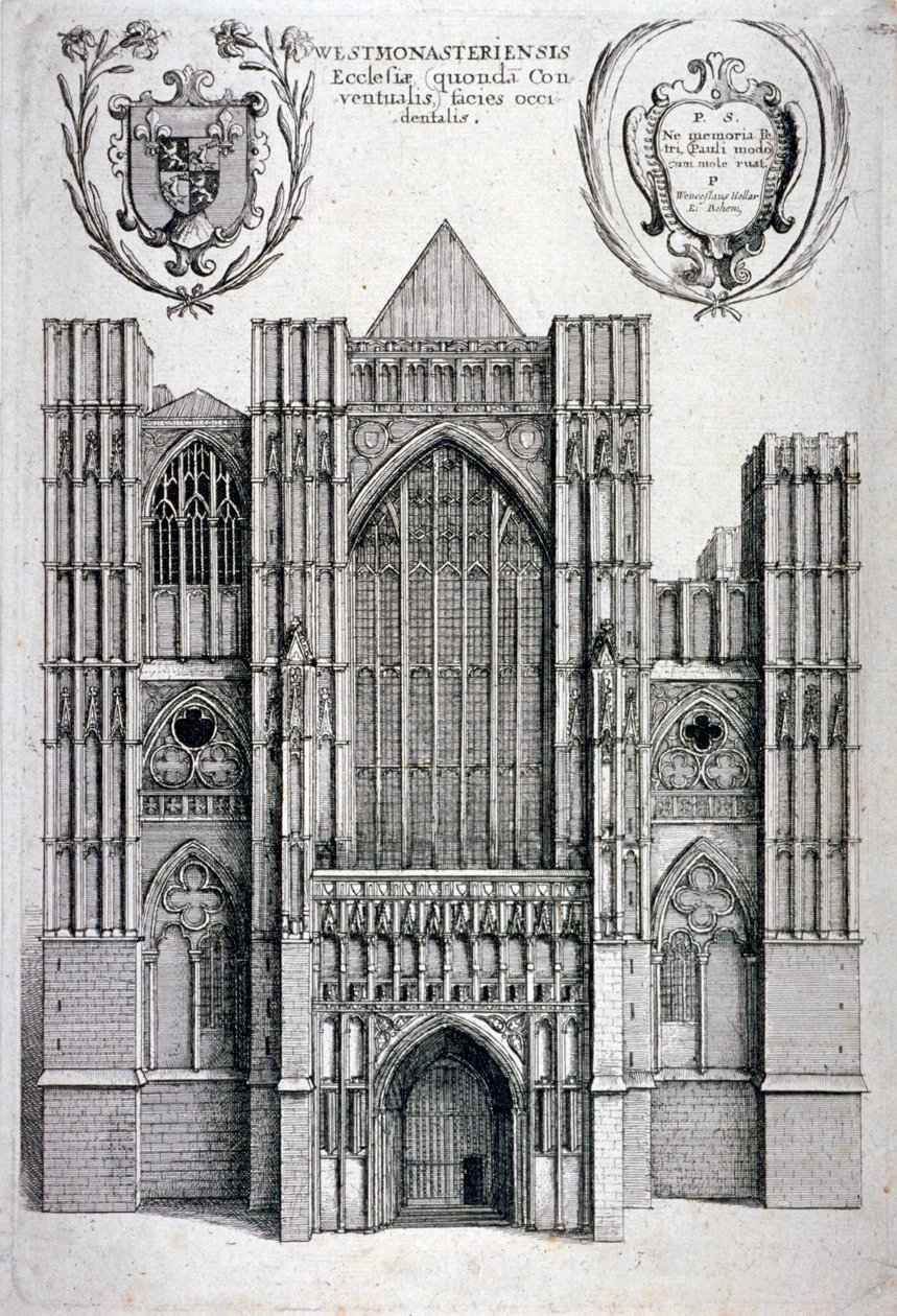 Westminster Abbey, London, c1650 af Wenceslaus Hollar