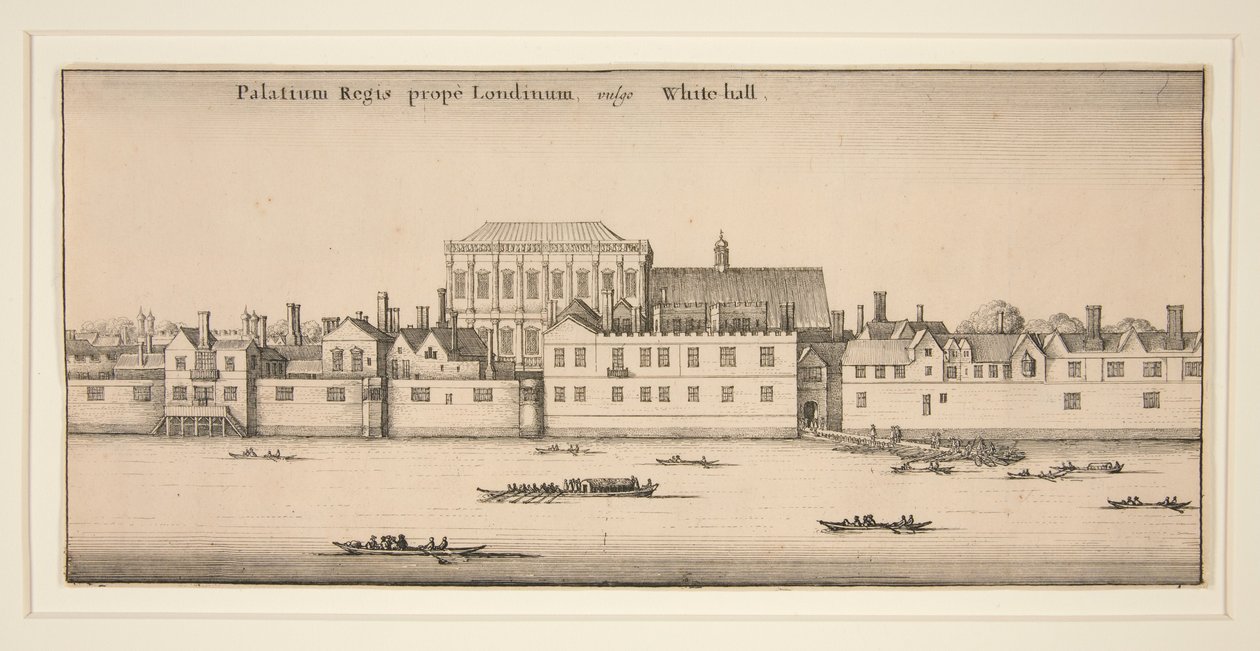 Whitehall set fra floden af Wenceslaus Hollar