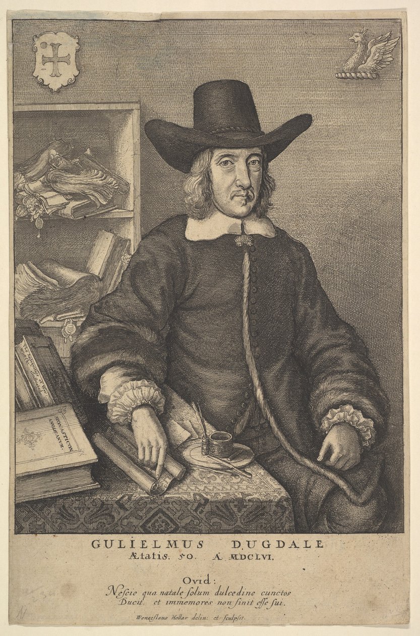 William Dugdale, 1625-77. af Wenceslaus Hollar