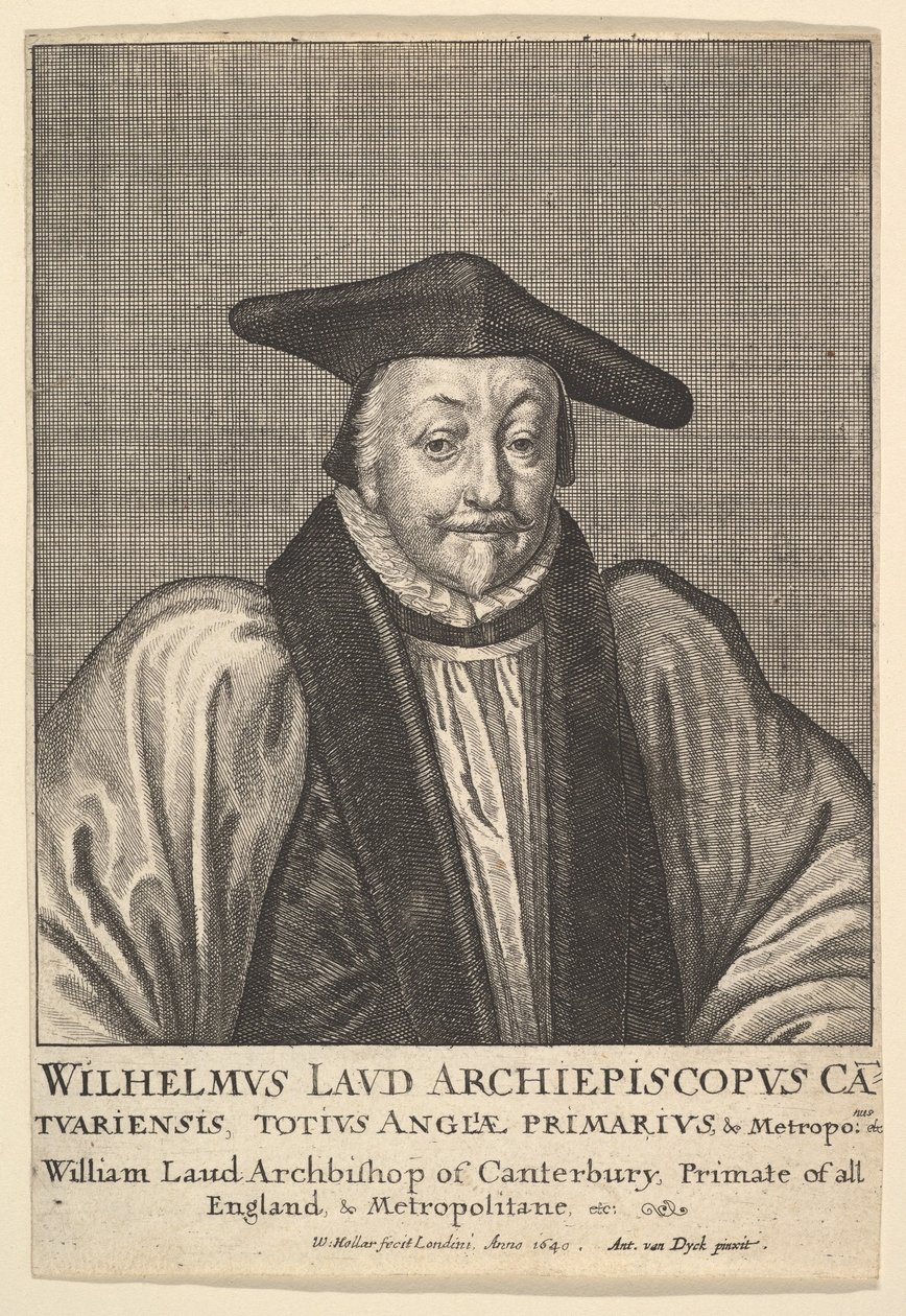 William Laud, ærkebiskop af Canterbury, 1641. af Wenceslaus Hollar