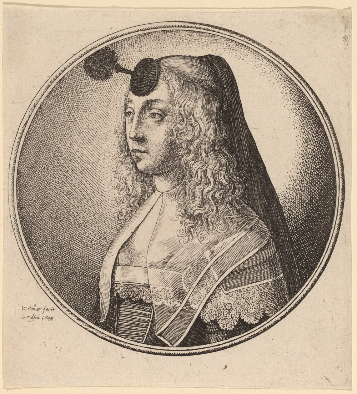 Kvinde fra Antwerpen af Wenceslaus Hollar