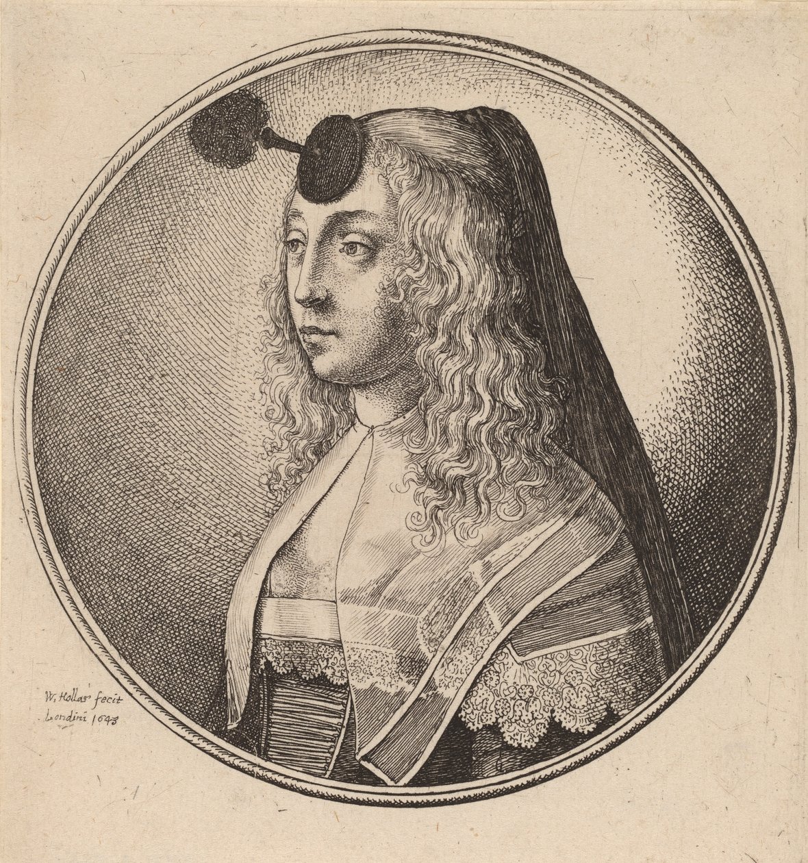 Kvinde af Antwerpen, 1643. af Wenceslaus Hollar