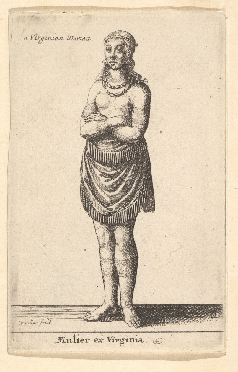 Kvinde fra Virginia, ca. 1643. af Wenceslaus Hollar
