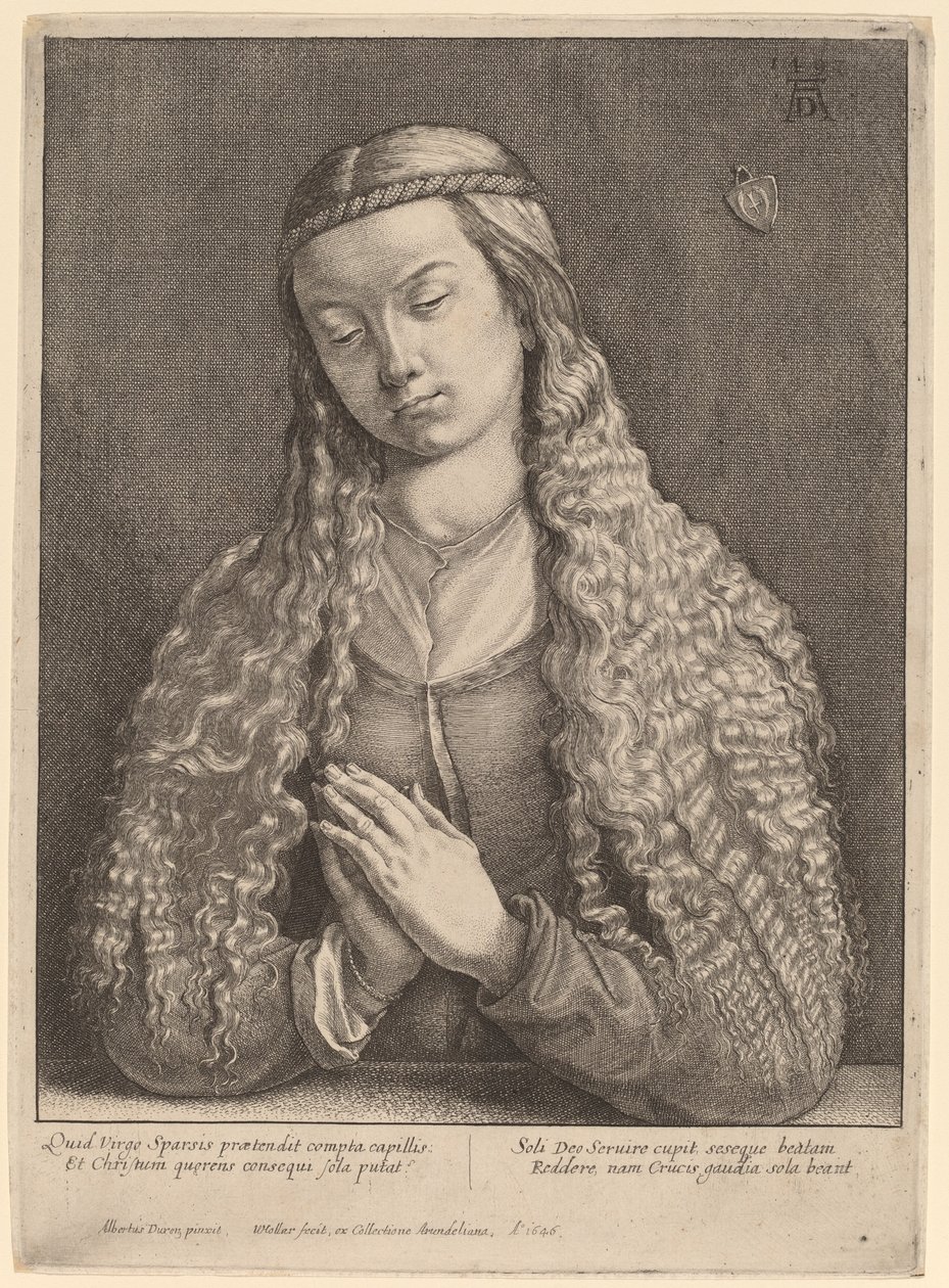 Katharine Furlegerin af Wenceslaus Hollar after Albrecht Dürer
