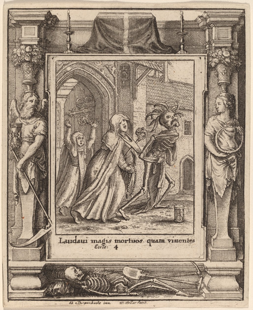 Abbedisse af Wenceslaus Hollar after Hans Holbein the Younger after Abraham van Diepenbeeck
