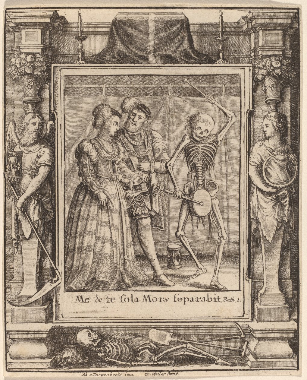 Brudepar af Wenceslaus Hollar after Hans Holbein the Younger after Abraham van Diepenbeeck