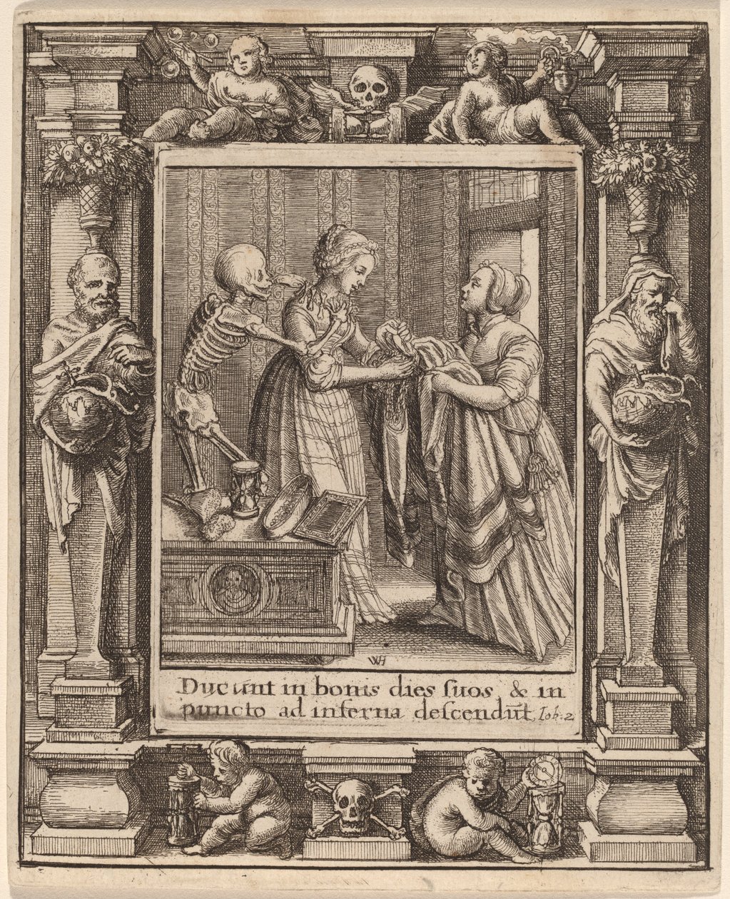 Brud af Wenceslaus Hollar after Hans Holbein the Younger after Abraham van Diepenbeeck