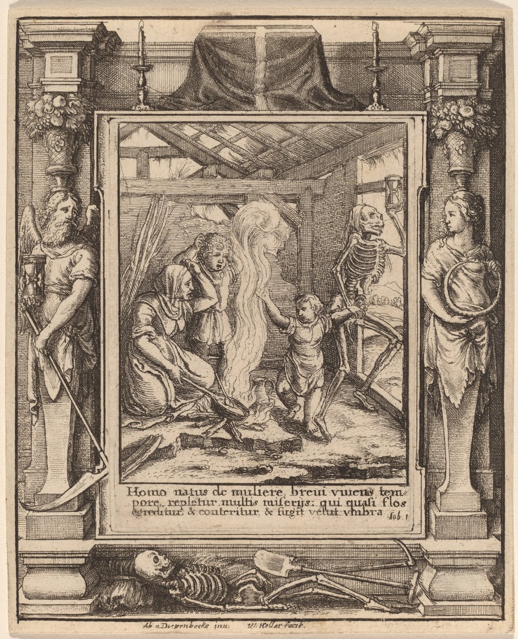 Barn af Wenceslaus Hollar after Hans Holbein the Younger after Abraham van Diepenbeeck