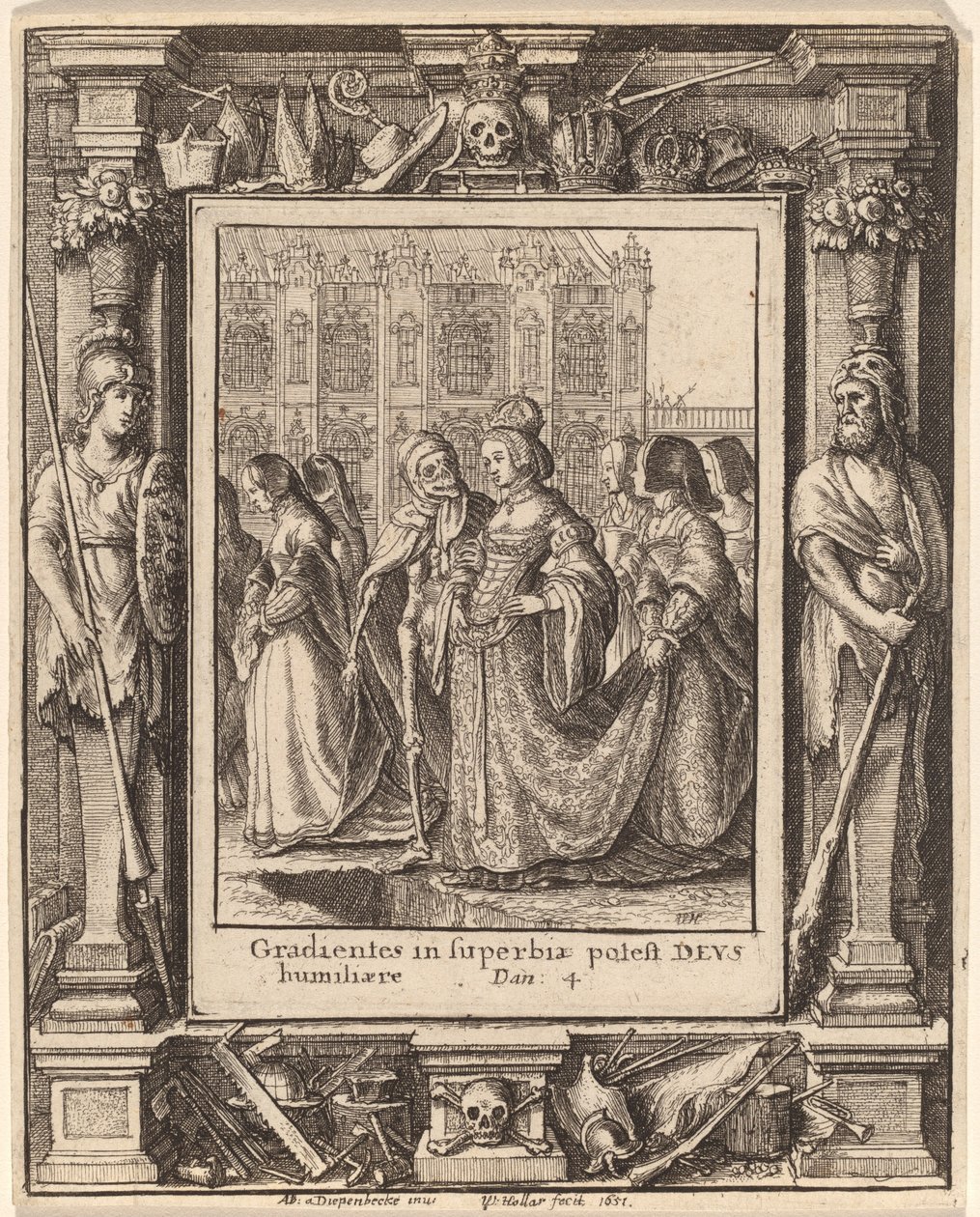 Kejserinde af Wenceslaus Hollar after Hans Holbein the Younger after Abraham van Diepenbeeck