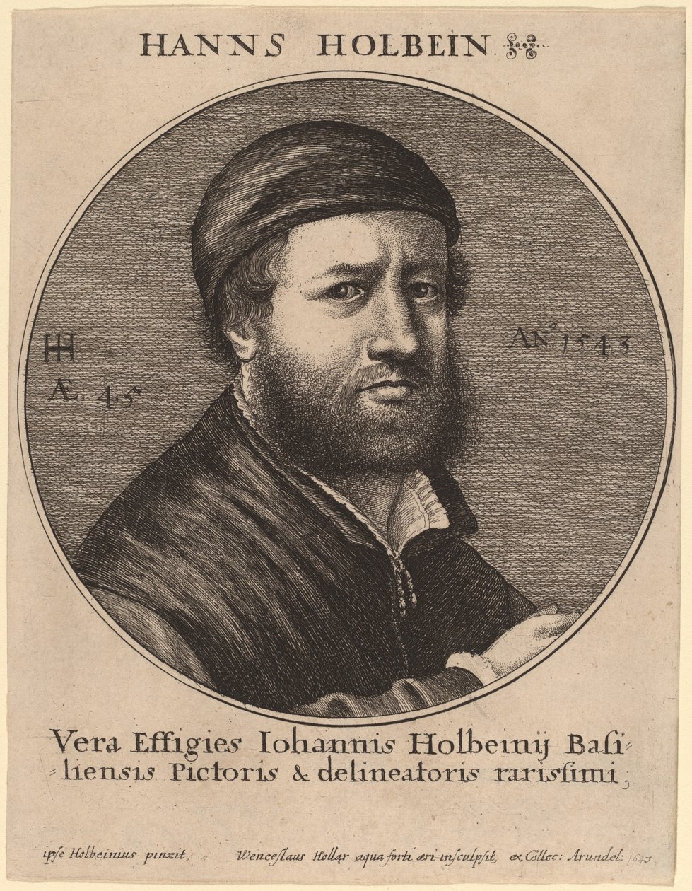 Hans Holbein den Yngre af Wenceslaus Hollar after Hans Holbein the Younger
