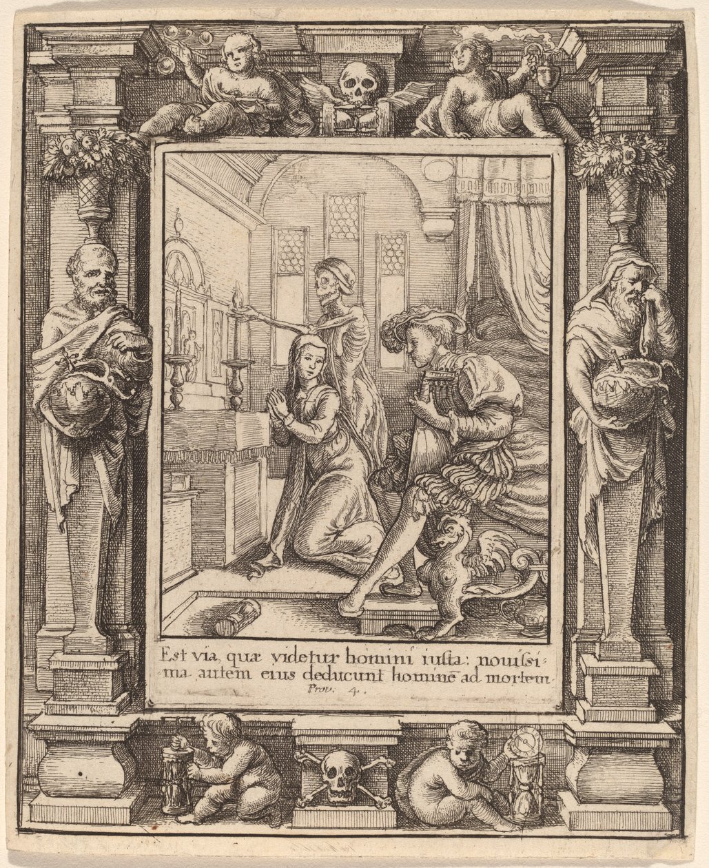 Nonne af Wenceslaus Hollar after Hans Holbein the Younger after Abraham van Diepenbeeck
