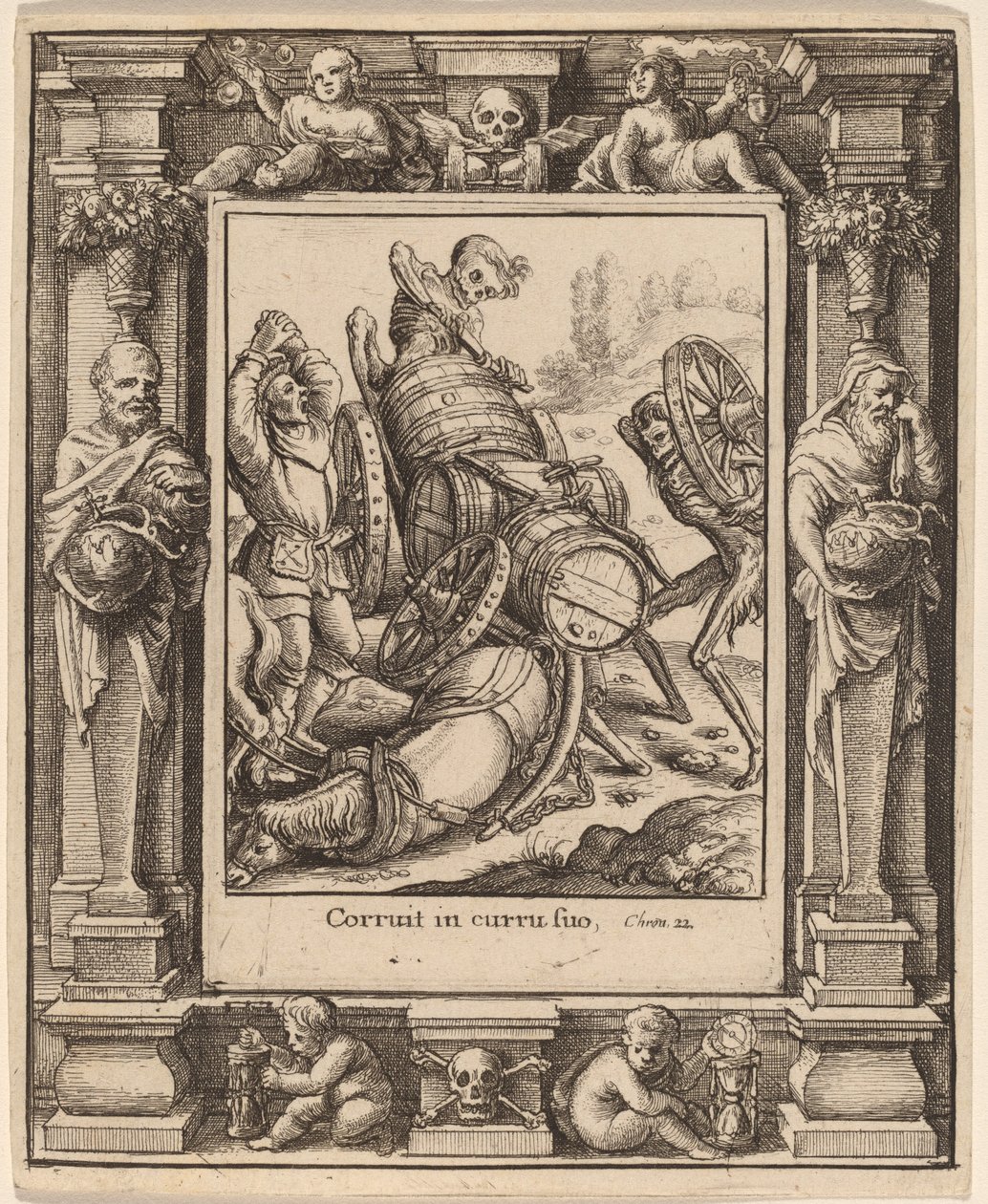 Vognmand af Wenceslaus Hollar after Hans Holbein the Younger after Abraham van Diepenbeeck
