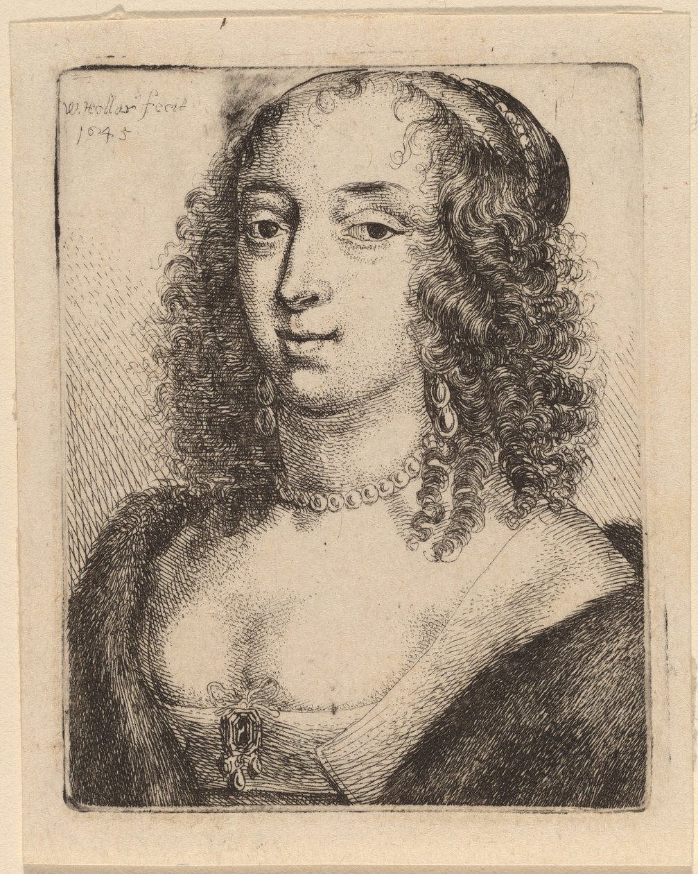 Hertuginde af Lennox af Wenceslaus Hollar after Sir Anthony van Dyck
