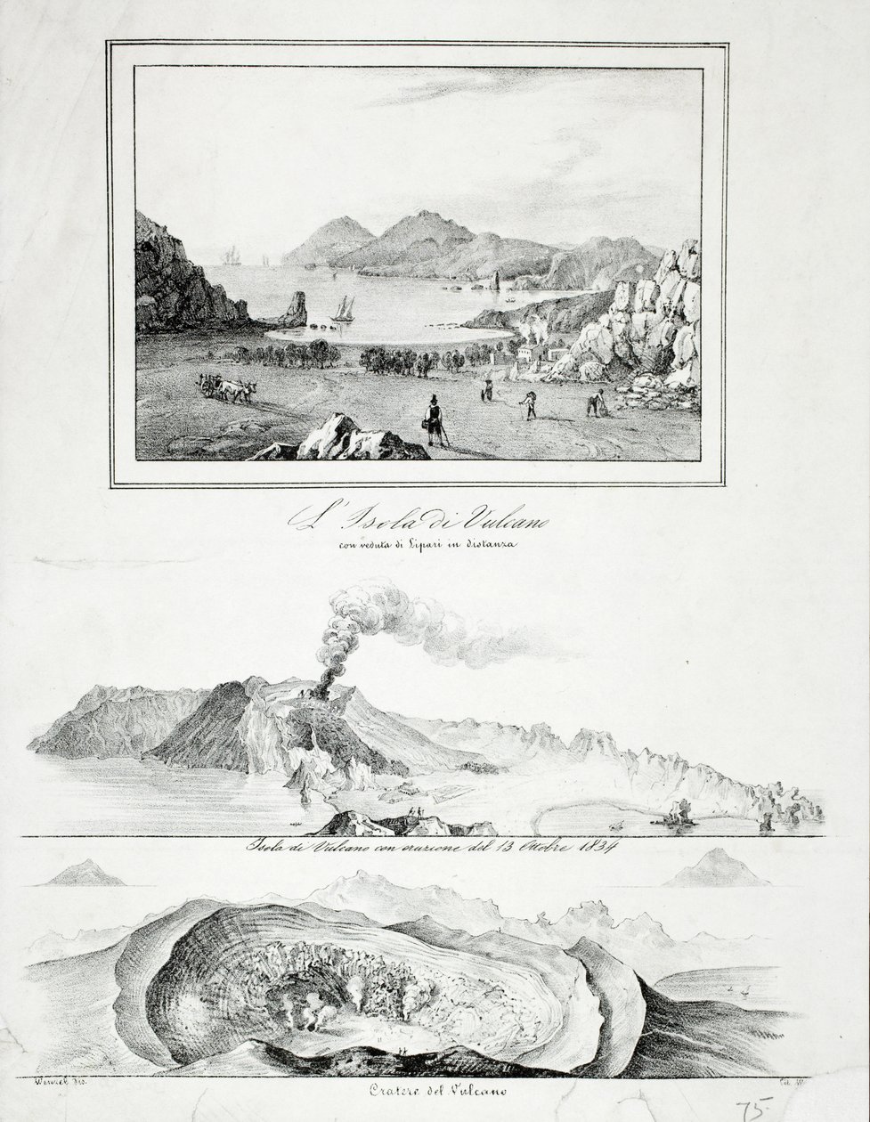 Øen Vulcano med udsigt over Lipari i det fjerne af Wenzel