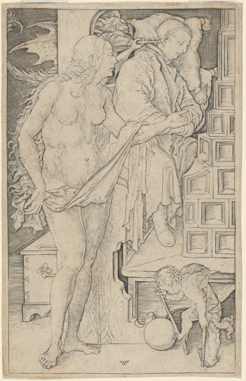 Drømmen om lægen af Wenzel von Olmutz, after Albrecht Dürer
