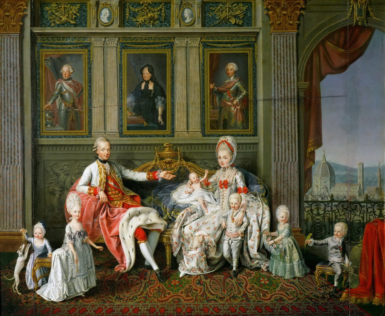 Leopold I, storhertug af Toscana med sin kone Maria Luisa og deres børn, 1773 af Werlin